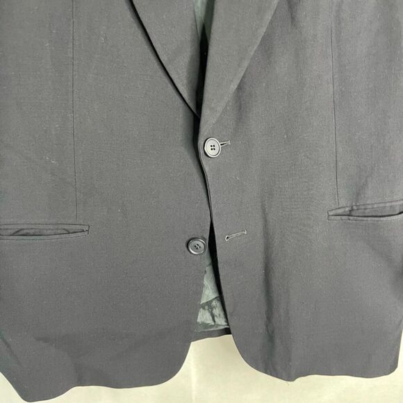 Giorgio Armani Pure Wool Black Single Breasted Suit Jacket Blazer ITALY Size 40S - Picture 4 of 12